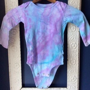 Carter's Purple and Blue Ice Dye Baby Onesie